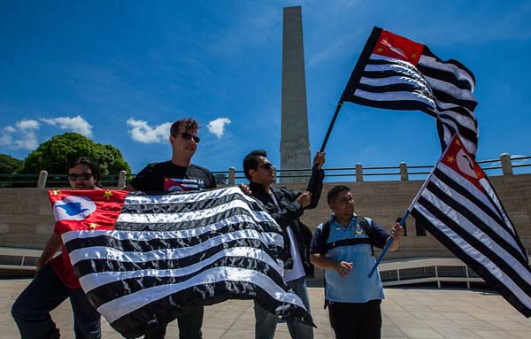 independência de são paulo é defendida por manifestação no ibirapuera