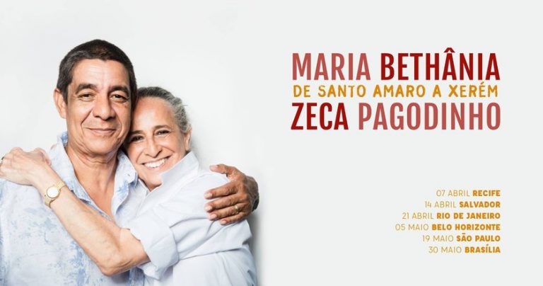 Maria Bethânia e Zeca Pagodinho juntos em São Paulo: Ingressos à venda